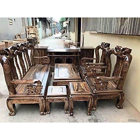 Mua bộ bàn ghế quốc đào tay 12- Đồ Gỗ Bình Long