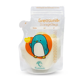 Hộp 50 túi trữ sữa Kichilachi 250 ml có vòi rót tiện lợi, chất liệu LLDPE, PET An toàn không BPA
