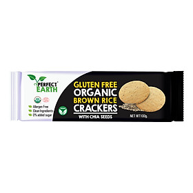 Bánh Gạo Hữu Cơ Perfect Earth (100g) - Vị Trà Xanh Rong Biển, Gạo Với Hạt Chia