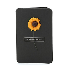 [ẢNH THẬT] Thiệp hoa nền đen - Postcard, hoa thật ép khô