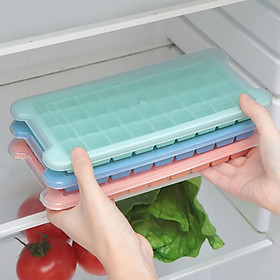 Mua Khay làm đá silicon hình chữ nhật 36 ô có nắp đậy tiện lợi