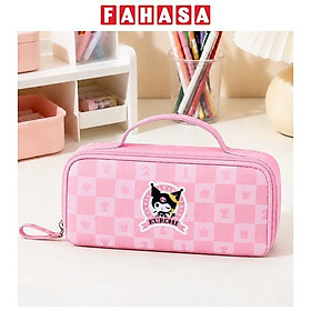Bóp Viết Vải Có Quai Xách Kuromi Pastel Checkerboard - iiGEN YZ880759