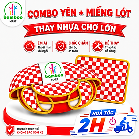 Combo Yên Xe Tập Đi Màu Đỏ Kèm Lót Chân – Thay Vừa Xe Nhựa Chợ Lớn