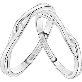 Nhẫn đôi Bạc Hiểu Minh NC379 - Mong manh