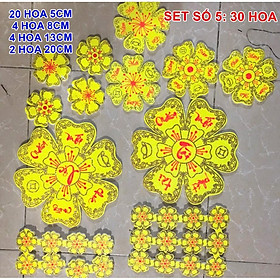 Mua Set hoa mai xốp dán cửa kính dán tường trang trí tết