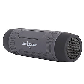 ZEALOT S1 Outdoor Bluetooth Speakers IP55 Waterproof Sound Box LED Flashlight w/ Microphone Support TF Card AUX Input FM