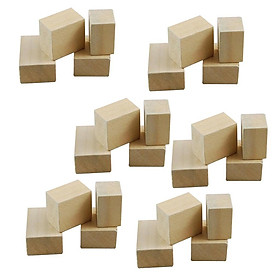 Natural Blank Wooden Cube Beads Children Unfinished DIY Craft Wood Blocks