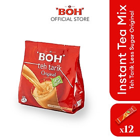 BỘT TRÀ SỮA TRUYỀN THỐNG ÍT NGỌT HIỆU BOH - BOH TEH TARIK ORIGINAL LESS SWEET (12's)