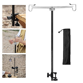 Outdoor Camping Lamp Pole Adjustable Hanger Bracket Lantern Stand for Hiking