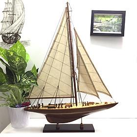 Mô hình du thuyền đua gỗ J Endeavour (thân 50cm - gỗ tự nhiên)