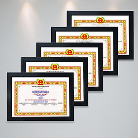Mua Combo 5 khung ảnh bằng khen khung trơn A4- khung ảnh composite treo tường kèm đinh treo tiện lợi
