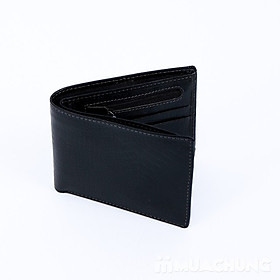 Ví nam da bò vân cá sấu 204047 (đen-ngang)