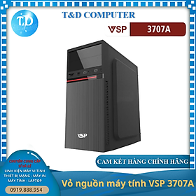 Vỏ máy tính Case VSP 3707 (ATX/Micro-ATX) (Không kèm FAN) - Hàng chính hãng Tech Vision phân phối
