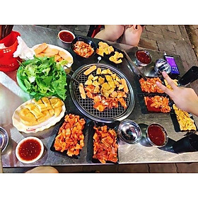 Bếp nướng than hoa, bếp nướng lắp âm bàn hút khói âm BBQ Hàn Quốc