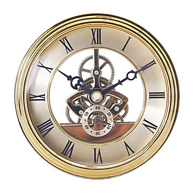 97mm Classical Perspective Metal Wall Clock Quartz Gifts For Living Room