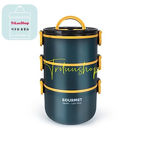 Mua Camen Giữ Nhiệt 3 Tầng 2200ML Cao Cấp Sus304 Tặng Kèm Muỗng Và Túi Giữ Nhiệt