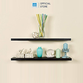 Mua Set 2 Kệ Gỗ Dài 120cm Treo Tường Màu Trắng/  Đen/ Vân gỗ Thương Hiệu SIB Decor  Dùng Để Sách  Vật Dụng Trong Nhà  Đồ Trang Trí