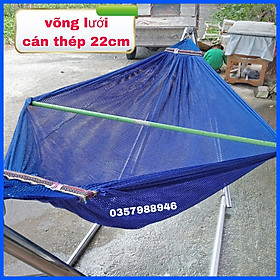 Lưới Võng Đầu Cán Thép Ngắn 22cm, Võng Lưới 2 Lớp Chất Vải Dày Phù Hợp Cho Khung Lớn