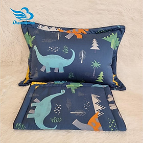 Mua Vỏ gối cotton Hàn quốc cao cấp 45x65  vỏ gối nằm cotton có lót bông dây khóa kéo (1đôi