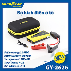Mua Bộ Kích Bình Cho Xe Hơi 400A GOODYEAR GY-2626 Đa Chức Năng Sạc Dự Phòng 6400mAh Đèn LED Khẩn Cấp Tích Hợp La Bàn - Hàng Chính Hãng