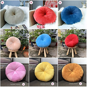 Mua Đệm Ngồi Bệt Hình Tròn Kiểu Dáng Sang Trọng - Bông Trắng Cực Êm (43cm x 43cm)