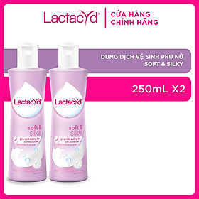 Bộ 2 chai DDVS Phụ nữ Lactacyd Soft & Silky DƯỠNG ẨM 250ml chai