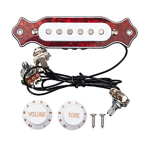 6 String Acoustic Guitar Soundhole  Pickup With Volume & Tone Red