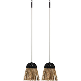 Mua COMBO 2 Chổi rễ - chổi chà - chổi xương - chổi dừa quét nước  quét sân cán dài bằng nhôm cao cấp xương dừa siêu nhẹ  bền CONDOR
