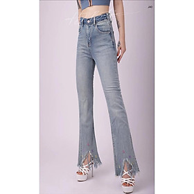 Quần Jeans ôm slimfit ống tưa -J40 - Xanh Jeans