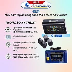 Hệ thống cảm biến đo áp suất lốp năng lượng mặt trời cho ô tô Michelin 4834