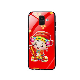 Ốp Lưng Kính Cường Lực cho điện thoại Samsung Galaxy A6 - Thần Tài 05