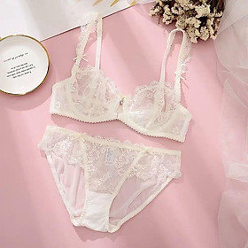 Bộ đồ lót ren siêu mỏng có gọng không đệm