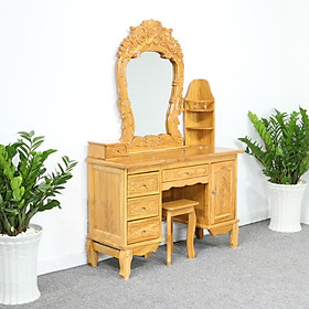 Mua Bàn Trang Điểm Gỗ Gõ Đỏ Chạm Hoa Văn Cao Cấp