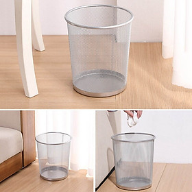 Mua Thùng rác văn phòng lưới kim loại tròn 26.5x23.5x19cm - Chính hãng Henrysa