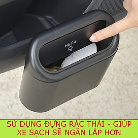 Thùng rác trên xe ô tô - Thùng chứa rác mini ô tô gắn cửa xe, sau ghế xe hơi tiện dụng