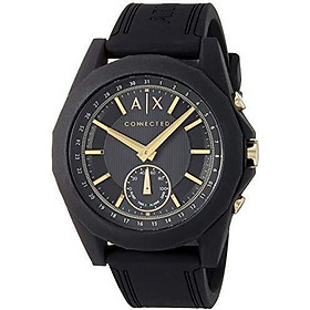 Armani Exchange Men's Hybrid Smartwatch, Black-Tone Stainless Steel, 44 mm