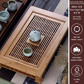 Mua KT 34 Khay Trà Tre Cao Cấp  Chữ Nhật Kích Thước 58*35*8