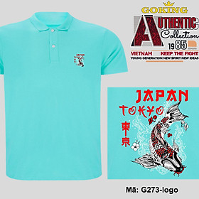 JAPAN, mã logo.g273. Áo thun polo nam nữ, form unisex. Áo phông cổ trụ Goking, vải cá sấu 3D, công nghệ chống nhăn Nhật Bản