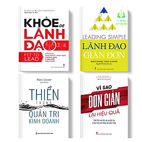 Hình ảnh Sách - Combo 4 Cuốn Thiền Trong Quản Trị Kinh Doanh + Khỏe Để Lãnh Đạo + Vì Sao Đơn Giản Lại Hiệu Quả + Lãnh Đạo Giản Đơn