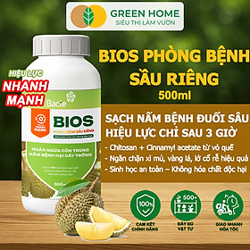 Chế Phẩm Sinh Học Bacte Bios Phòng Bệnh Sầu Riêng, Green Home, Chai 500ml, Hiệu Lực Nhanh Mạnh