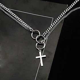Dây chuyền vòng cổ punk rock chữ thập