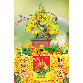 Lịch Gỗ Treo Tường Laminate 2021 Cây Tài Lộc 02 (40 Cm x 60 Cm)
