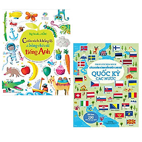 Combo sách giúp bé phát triển: Big Book Of ABC - Cuốn Sách Khổng Lồ Về Bảng Chữ Cái Tiếng Anh + First Sticker Book - Sách Dán Hình Đầu Đời Cho Bé - Quốc Kỳ Các Nước