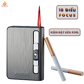 Mua Hộp đựng thuốc focus kiêm bật lửa hộp quẹt khò 1 tia lấy thuốc sang trọng tiện lợi