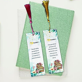 Bookmark đánh dấu sách truyền cảm hứng có tua rua Amain Books