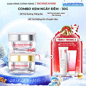 Bộ kem dưỡng ngày và đêm: Kem ban ngày 5 trong 1 (30ml) + Kem ban đêm (30g) giúp dưỡng ẩm, nâng tông, sáng da, làm mờ vết thâm, sạm, nám