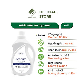 Nước rửa tay hữu cơ diệt khuẩn dạng bọt hương Quế 4000ml thương hiệu Ecocare ( tặng kèm vỏ tạo bọt)