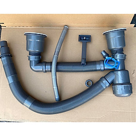 Mua Bộ xả chậu rửa chén inox 304 và nhựa ABS cao cấp loại đẹp hai lớp chính hãng.