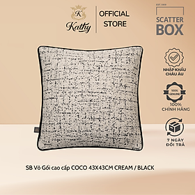 Mua SCATTER BOX  Vỏ Gối cao cấp nhập khẩu Ireland Anh Quốc COCO Màu cream kích thước 43X43CM Phong cách cổ điển