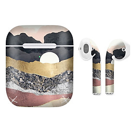 Mua Miếng dán skin chống bẩn cho tai nghe AirPods in hình giả sơn mài - GSM035 (bản không dây 1 và 2)